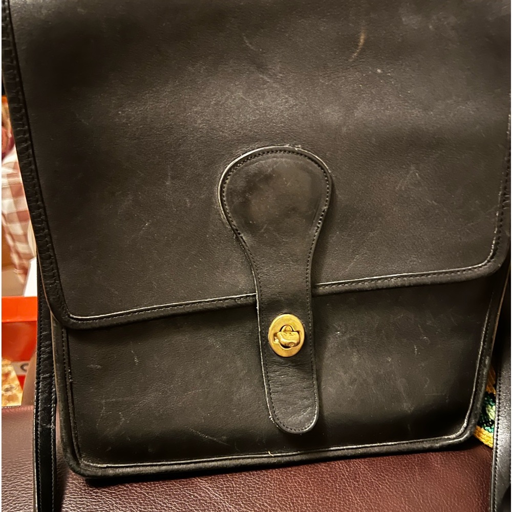 Black coach tags inside and out